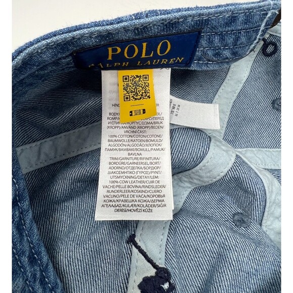 Polo Ralph Lauren Big Pony Denim Men's Blue #3 Baseball Ball Cap Hat - Picture 12 of 12